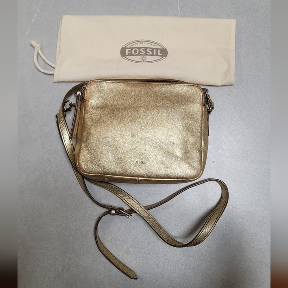Fossil Gold Crossbody Purse - Picture 2 of 4